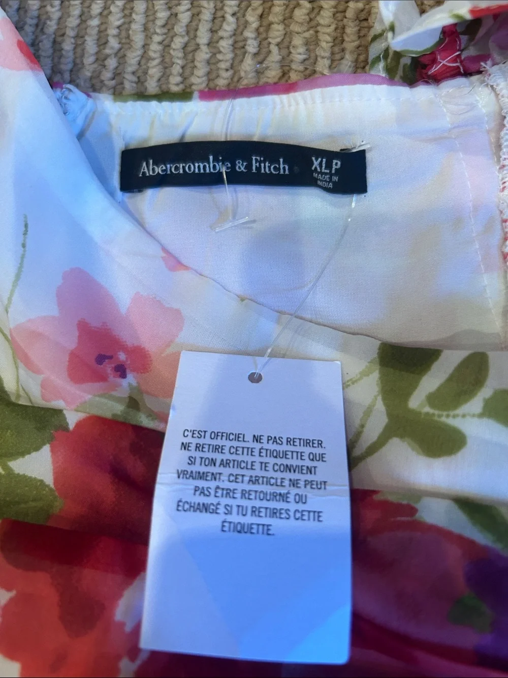 New Abercrombie & Fitch Pink and Green Floral Dress size XL P